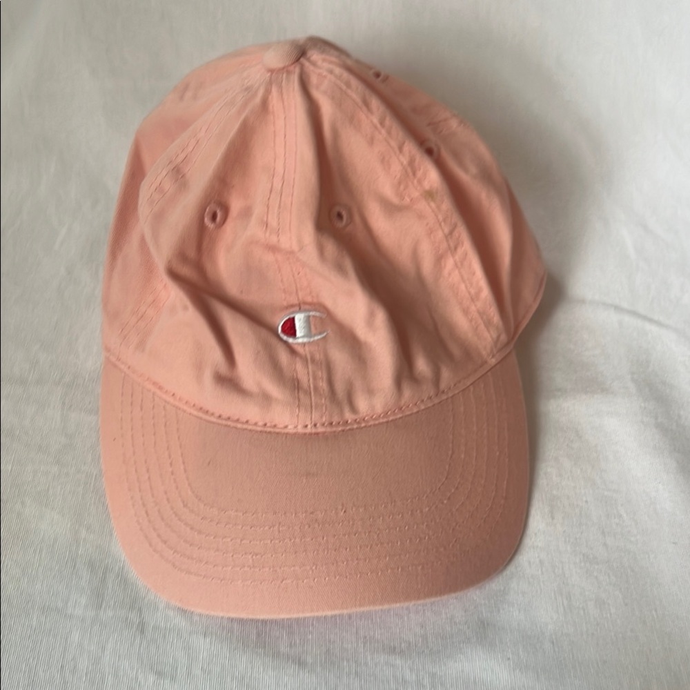 Champion Pink Hat Classic Embroidered Logo